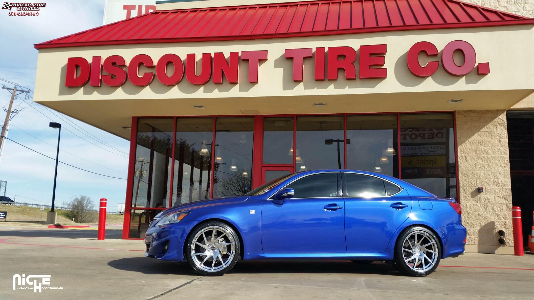 vehicle gallery/lexus is250 niche invert h73  Brushed with Chrome Lip wheels and rims